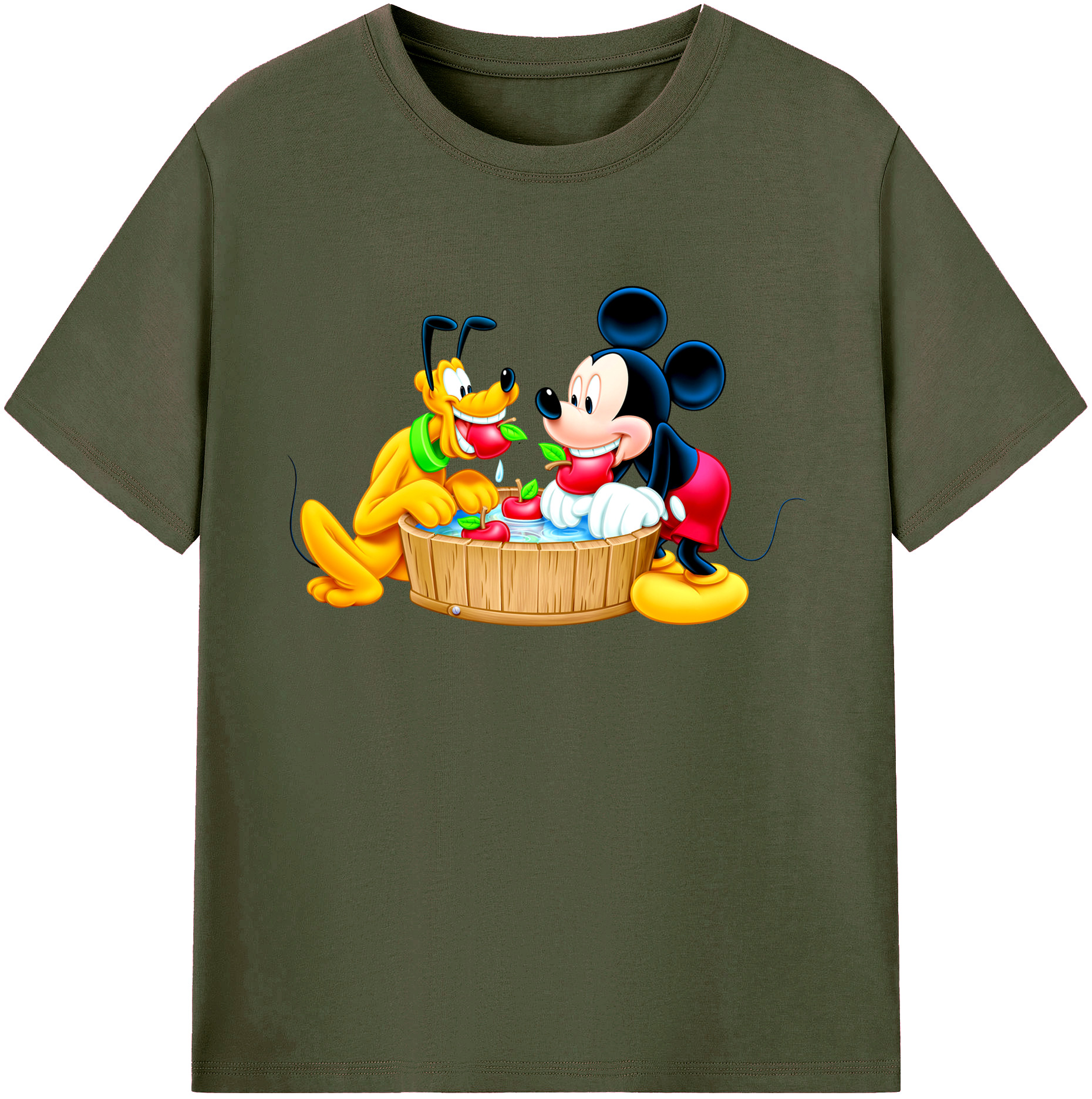 ミッキーマウス Mickey Mouse 綿100％ メンズ半袖Tシャツ｜肌触りやわらか＆通気性